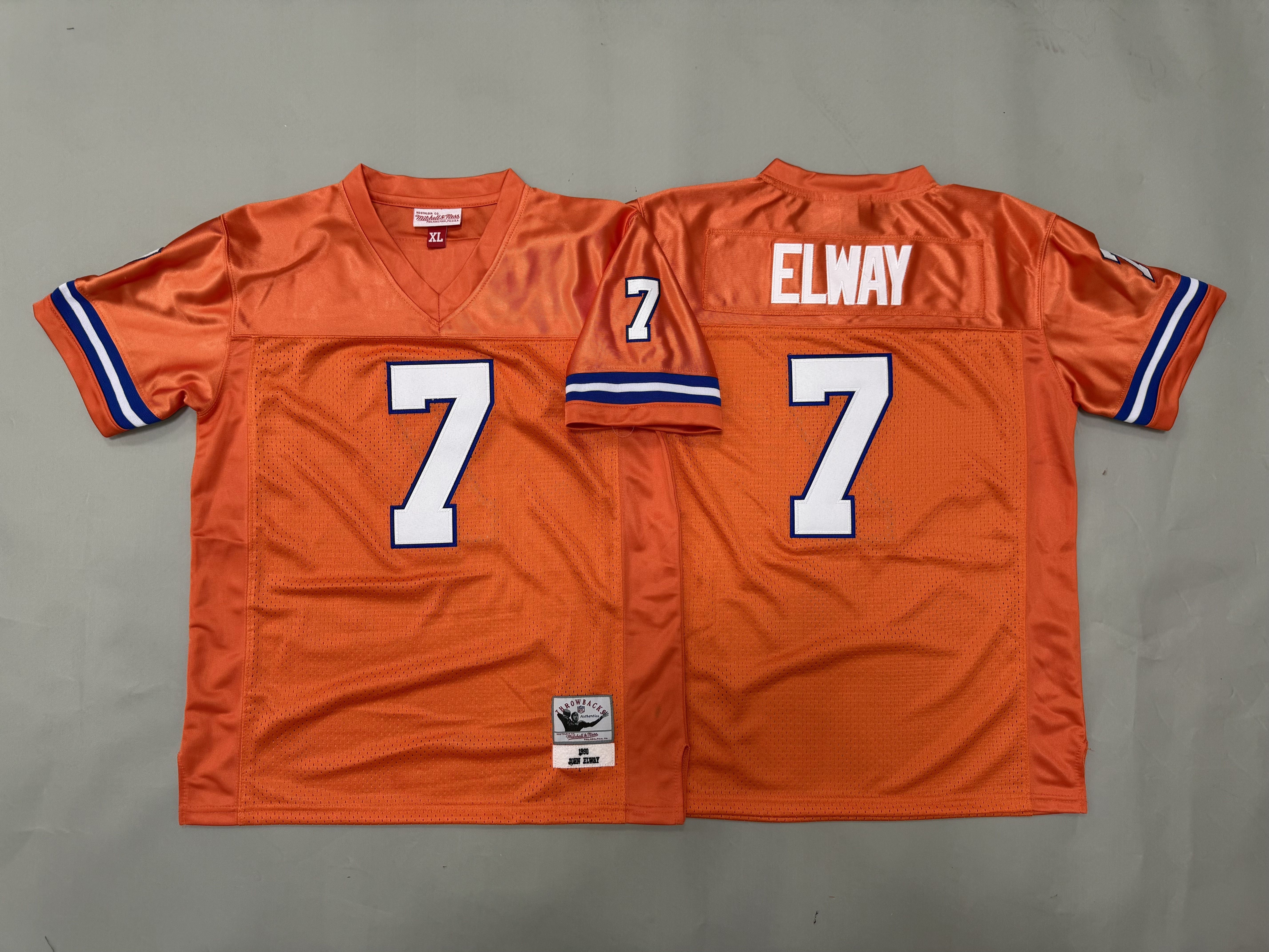 Youth 2026 Denver Broncos #7 Elway orange Throwback Limited NFL Jersey style 01